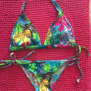 Scrunch Butt Brazilian Cut Triangle Bikini Swim Set 👙